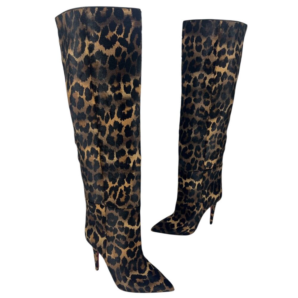 Christian‎ Louboutin Astrilarge Botta 100 Pony Kitty Pointed Toe Boots - Picture 2 of 16